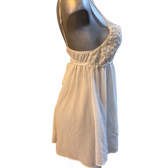 In Bloom Babydoll Slip Mini Dress White Floral Cottagecore Size Medium Angelcore - Picture 3 of 7